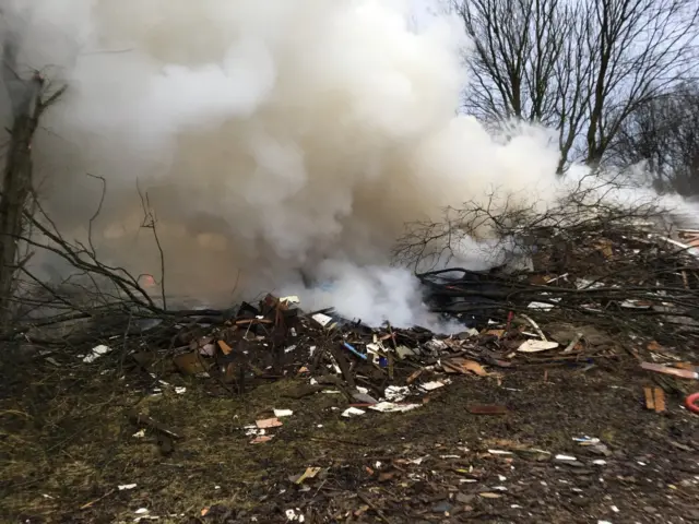 Rubbish fire