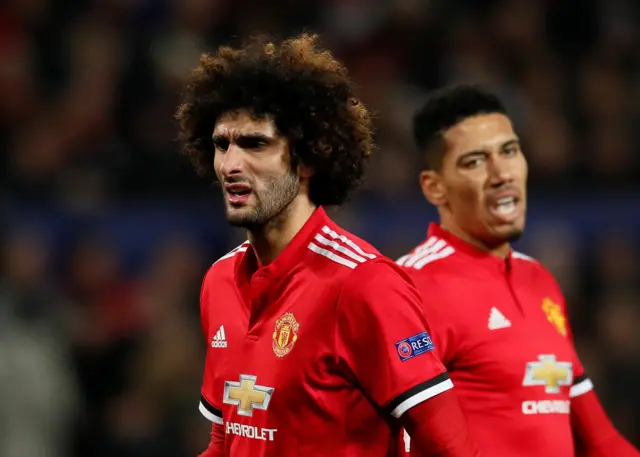 Marouane Fellaini and Chris Smalling