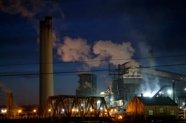 Steam is emitted from U.S. Steel Clairton Works, March 11, 2018 in Clairton, Pennsylvania.