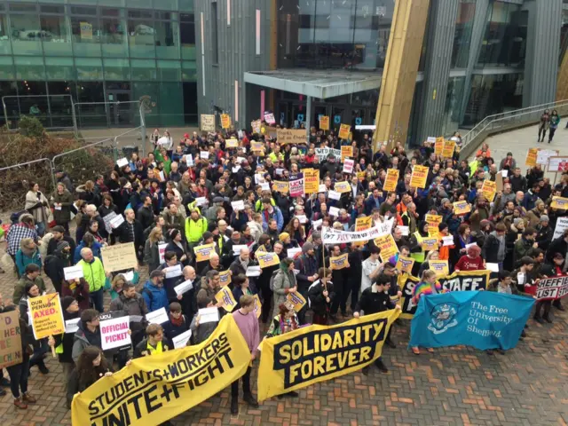 Demostration in Sheffield