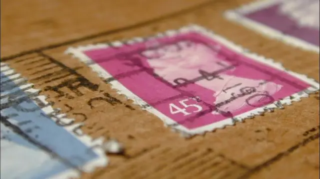 Stamp on parcel