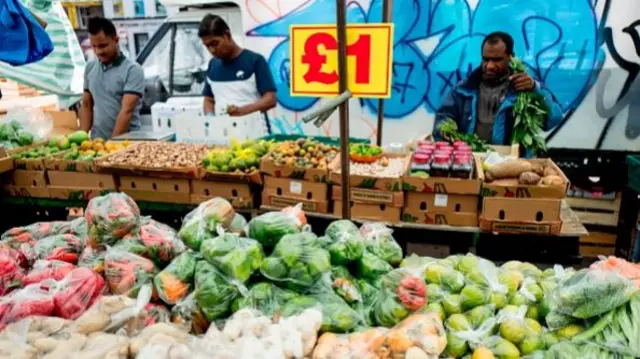 Vegetable market stall