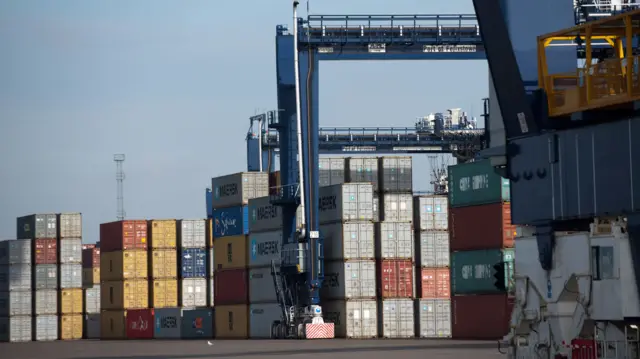 Containers at Felixstowe