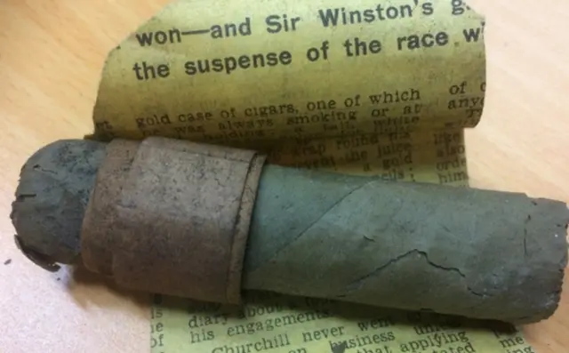 Winston Churchill cigar butt