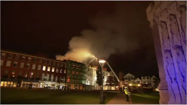 Fire in Exeter