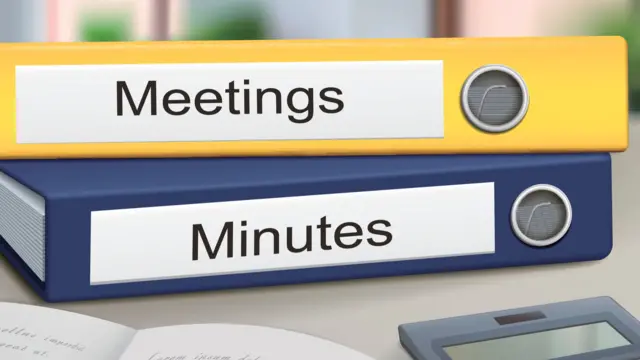 Folders marked: Meetings and minutes