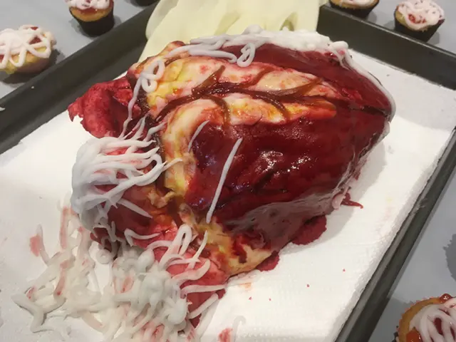 infected heart cake