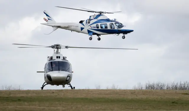 Helicopter at Cheltenham