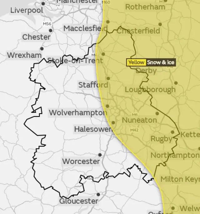 Met Office warning map