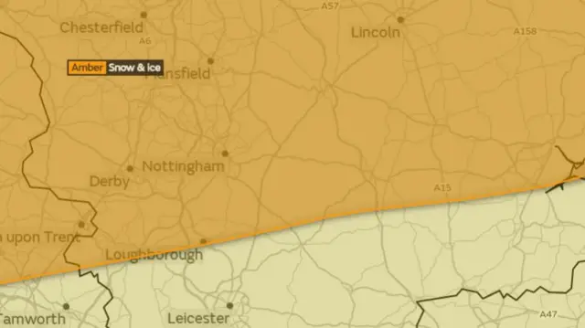 Weather warning map