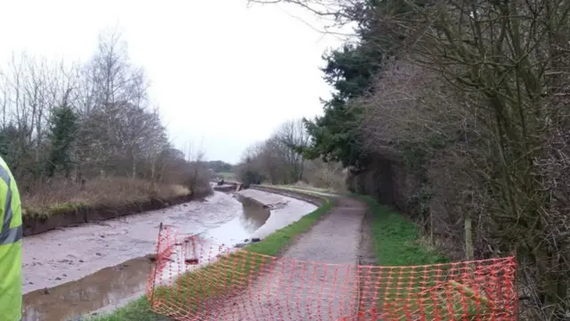 Canal leading up to sinkhole