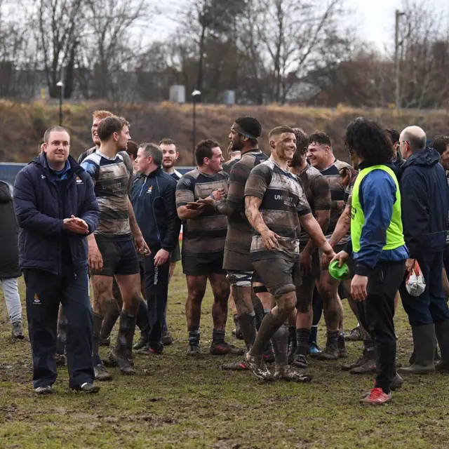 Coventry Rugby Club players