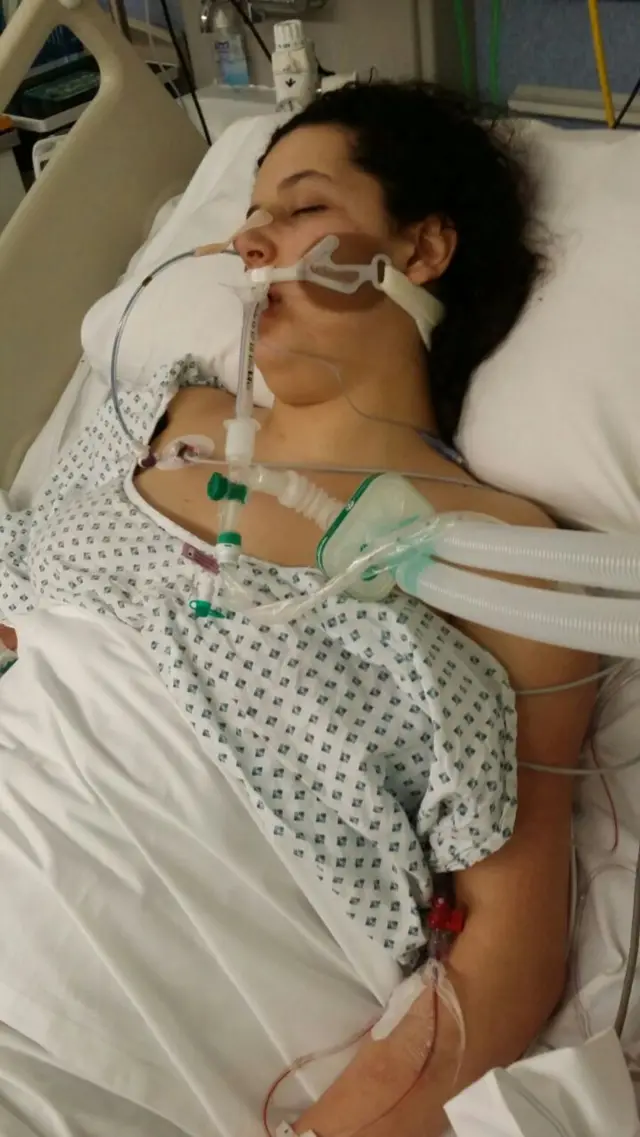 Mariam Moustafa in a coma in hospital