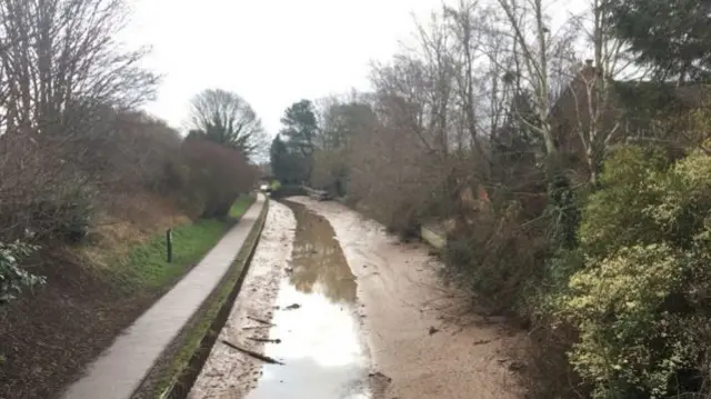 Canal drained