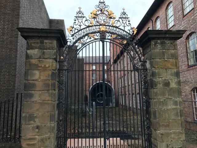 Silk Mill gates