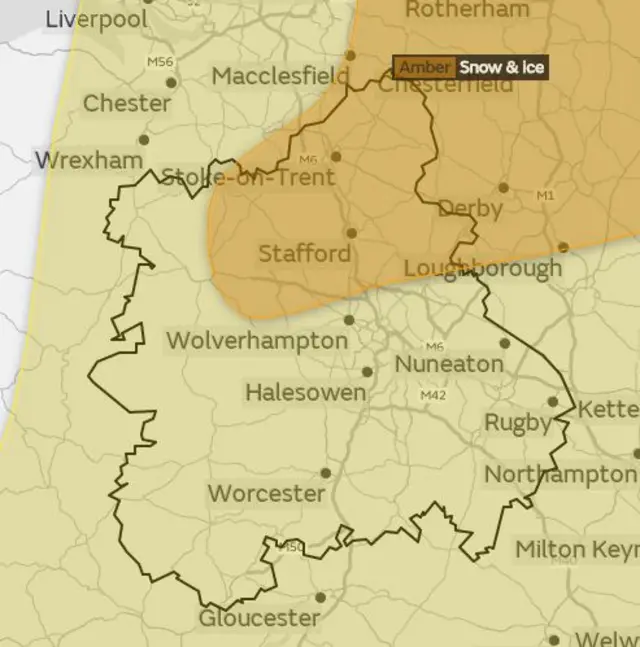 Weather warning map