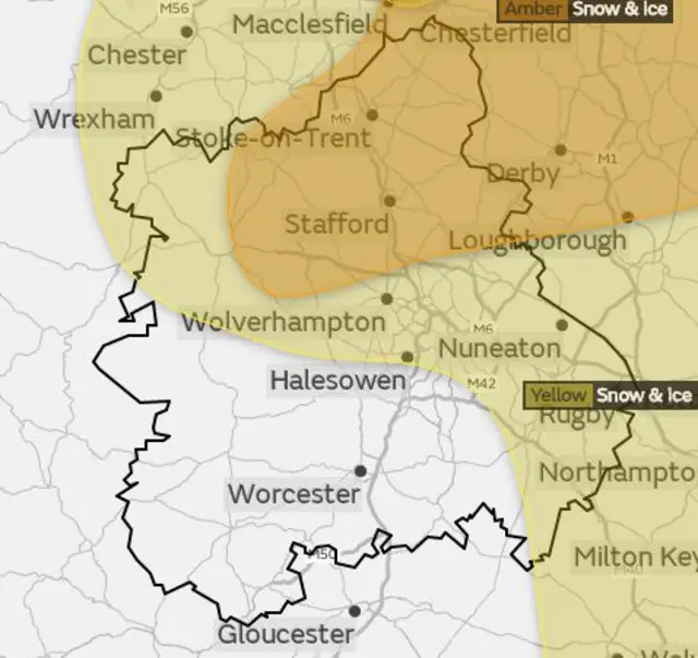 Weather warning map