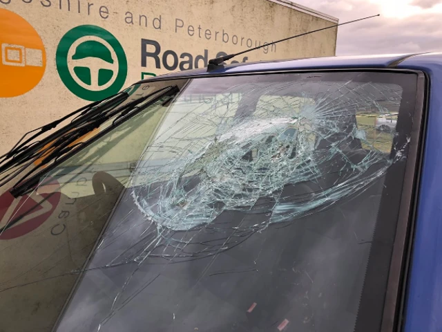 Windscreen shattered