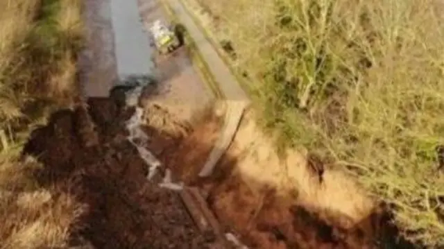 Damaged canal