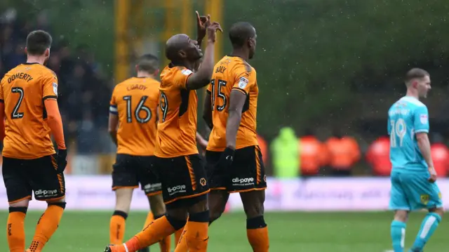 Benik Afobe celebrates