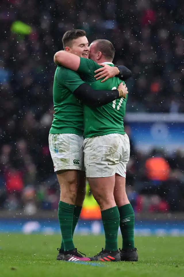 Ireland celebrate their Grand Slam win