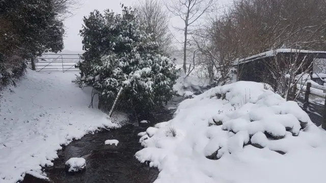 Ffair Rhos, Ceredigion in the snow