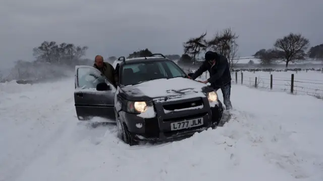 Snow-bound Landrover