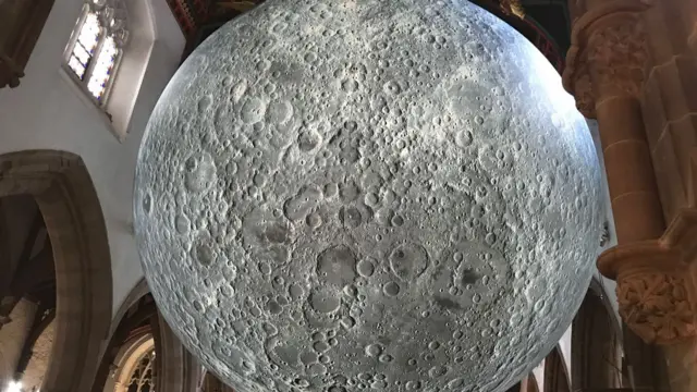 The Museum of The Moon exhibition at Leicester Cathedral