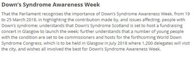 Down's Syndrome motion