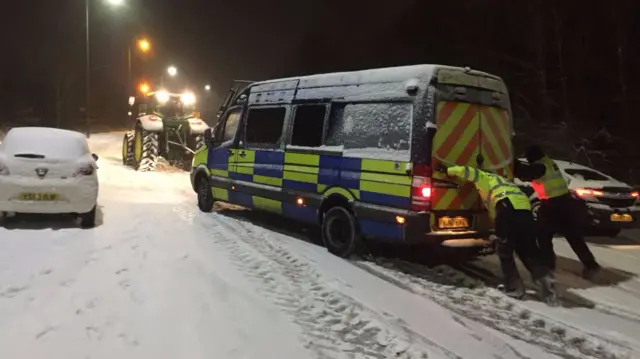 Police officers get stuck themselves