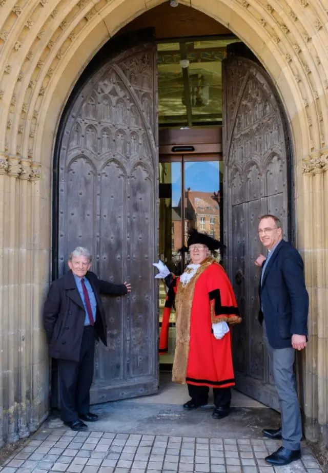 Outside the Minster