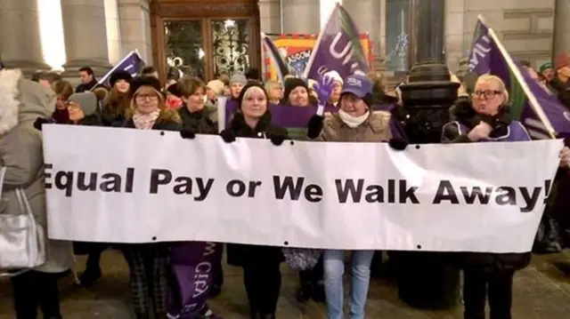 Campaigners for equal pay