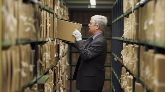 Man in national archives