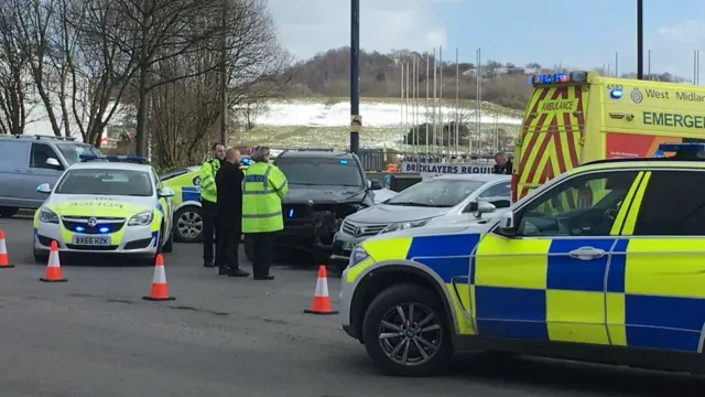 Unmarked police car in crash