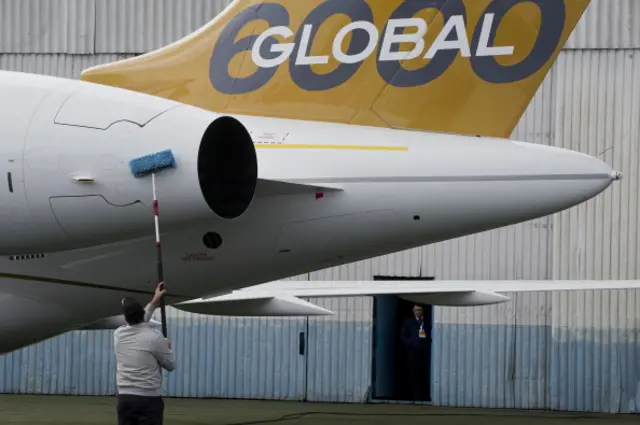 A bombardier's Global 6000 aircraft