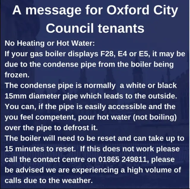 Message from Oxford City Council