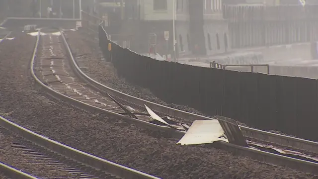 fence on rail line