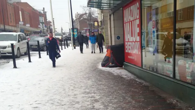 Homelessness in Abington Street, Northampton