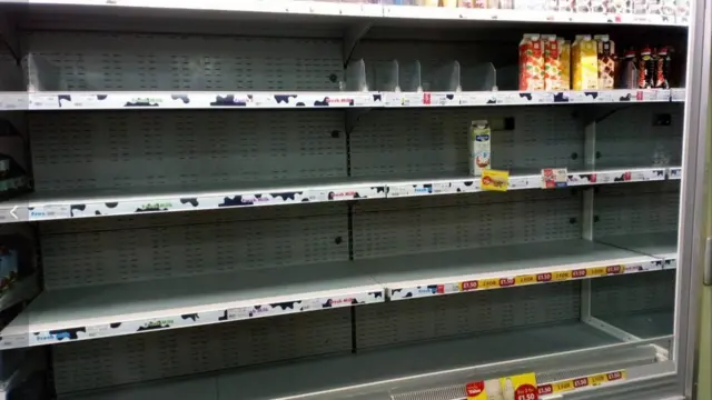 empty shelves