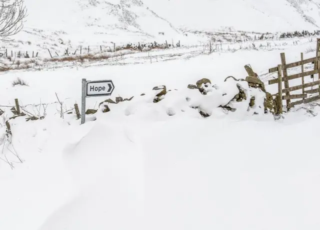 Snow and Hope sign