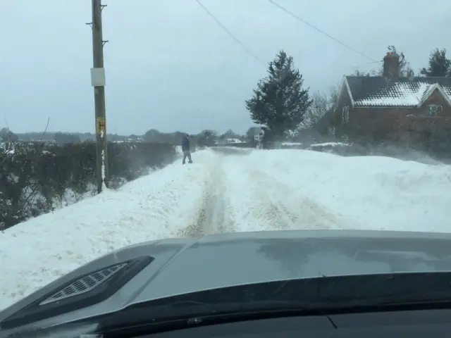 man in snow