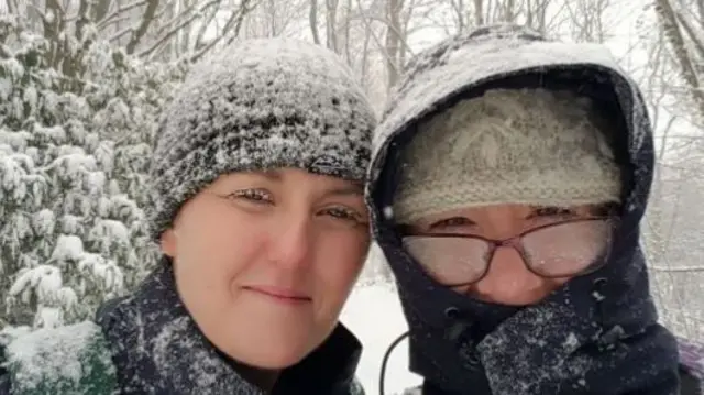 Nurses in the snow