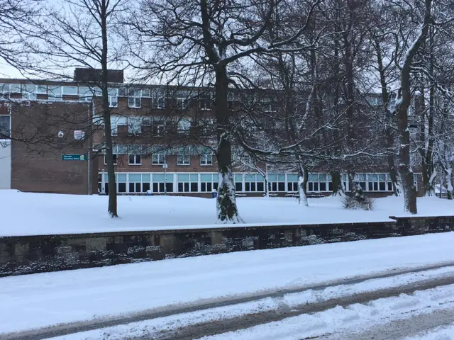 School in the snow