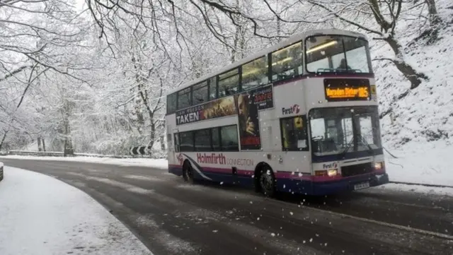 Bus in snow