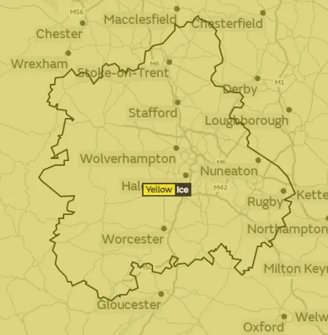 Weather warning map