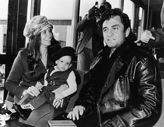 Johnny Cash With Wife June And Son John