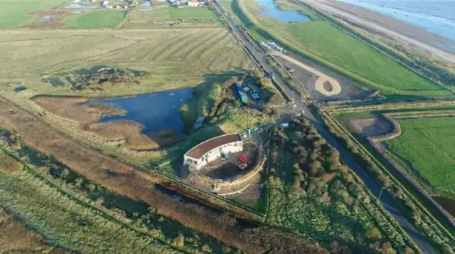 Aerial view of the new Yorkshire Wildlife Trust