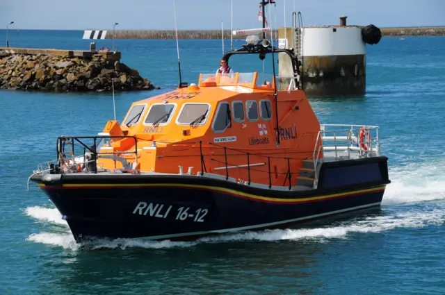 RNLI lifeboat in Jersey