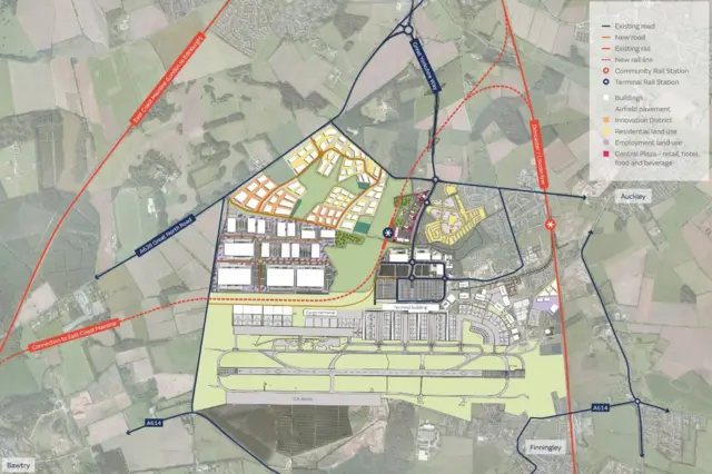 Map of proposed plans