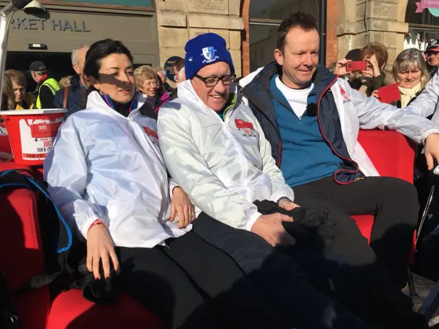 Amy Garcia, Harry Gration and Paul Hudson on the big sofa